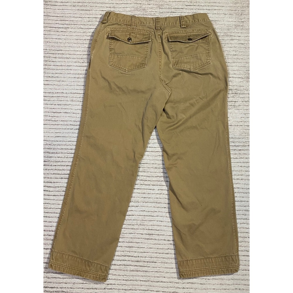 Duluth Trading Co Mens Khaki Tan Canvas Work Pants Straight Leg 34x30 - Picture 8 of 9